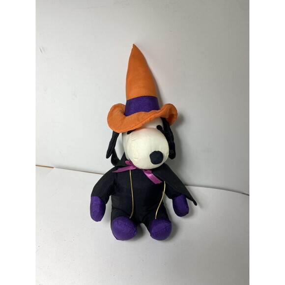 Whitman's Peanuts SNOOPY Trick or Treater & Witch Stuffed Plush Toys Preowned 9" - Picture 2 of 4